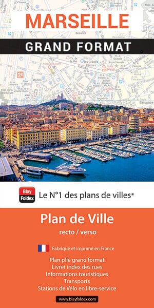Marseille - Plan de ville grand format | Blay Foldex carte pliée Blay Foldex 