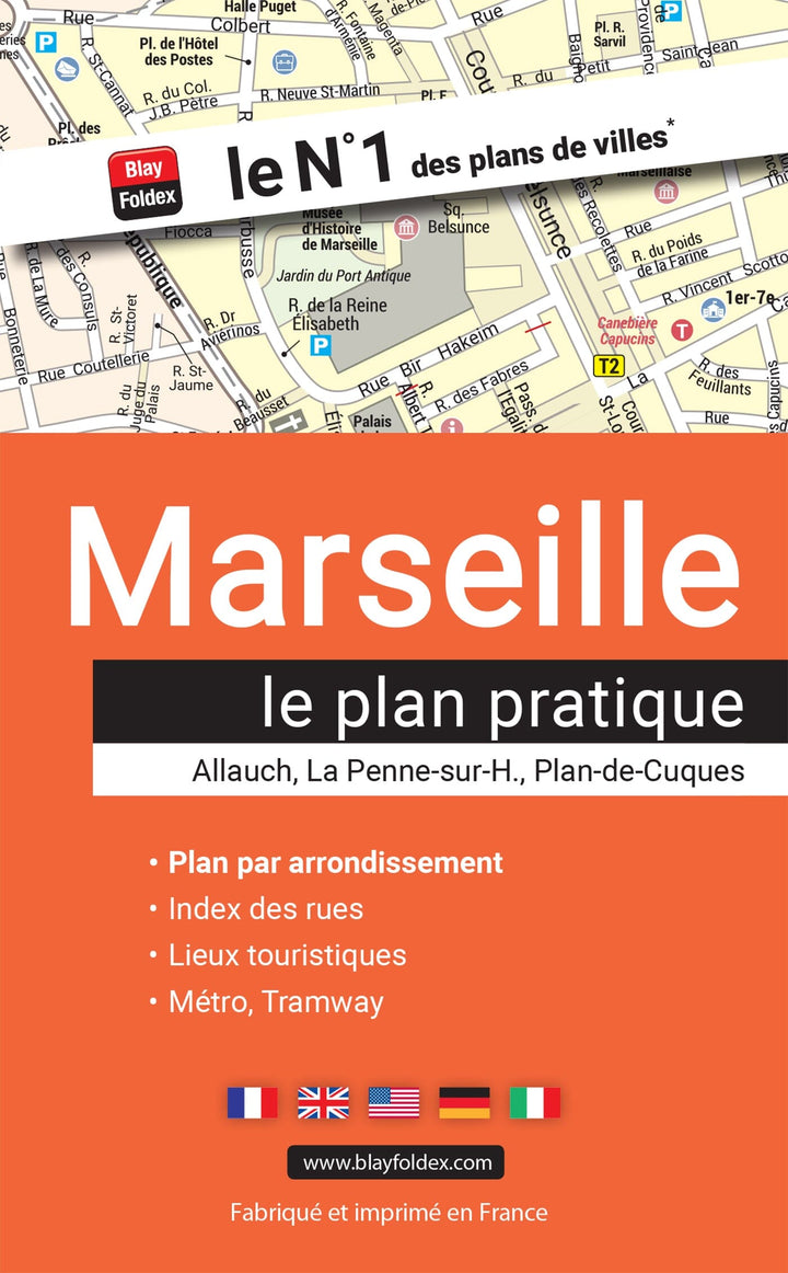 Marseille – Plan de ville pratique | Blay Foldex carte pliée Blay Foldex 