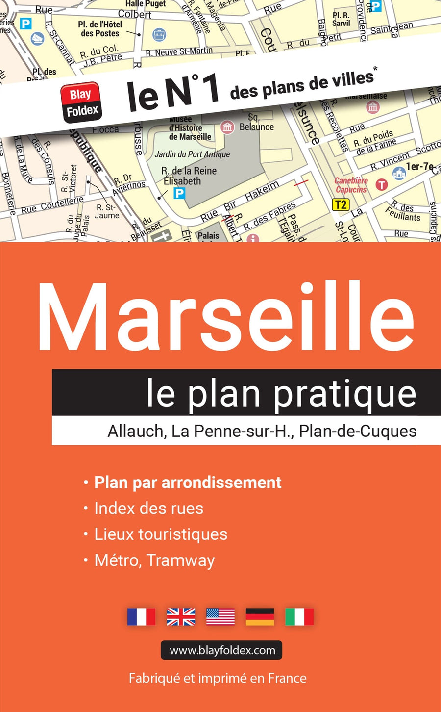 Marseille – Plan de ville pratique | Blay Foldex carte pliée Blay Foldex 