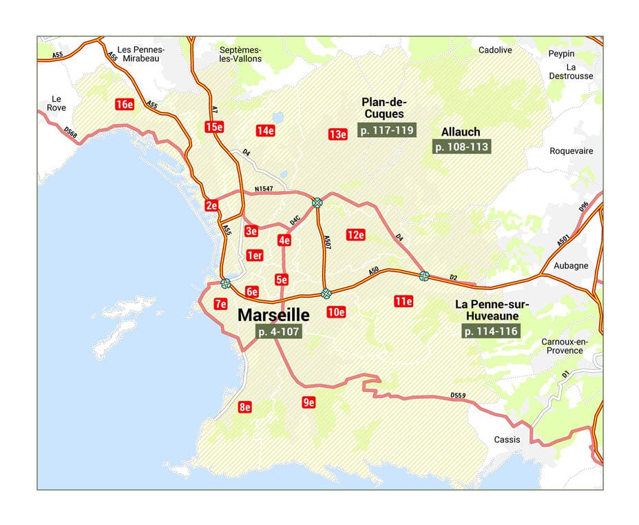 Marseille – Plan de ville pratique | Blay Foldex carte pliée Blay Foldex 