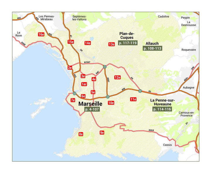 Marseille – Plan de ville pratique | Blay Foldex carte pliée Blay Foldex 