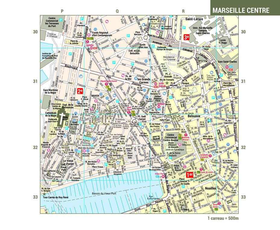 Marseille – Plan de ville pratique | Blay Foldex carte pliée Blay Foldex 