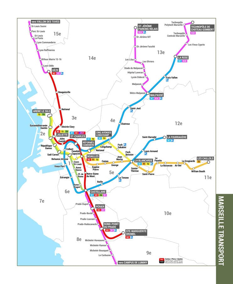 Marseille – Plan de ville pratique | Blay Foldex carte pliée Blay Foldex 