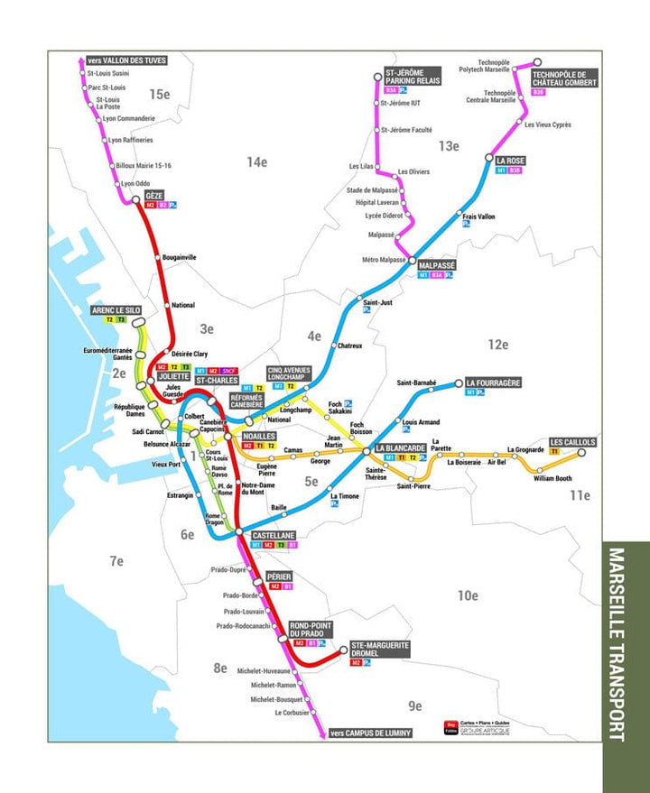 Marseille – Plan de ville pratique | Blay Foldex carte pliée Blay Foldex 