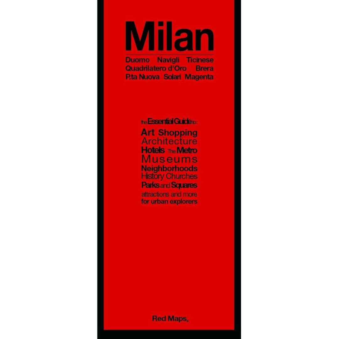 Milan, Italie : Duomo, Navigli, Ticinese : Quadrilatero d'Oro, Brera : P.ta Nuova Solari Magenta | Red Maps carte pliée Red Maps 