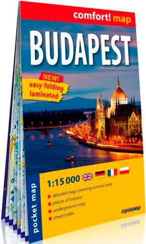 Mini plan de poche plastifié - Budapest | Express Map carte pliée Express Map 