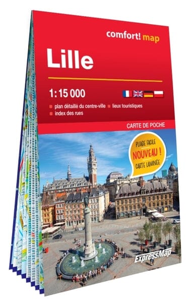 Mini plan de poche plastifié - Lille | Express Map carte pliée Express Map 