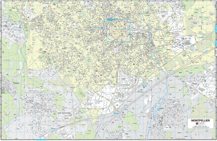 Montpellier - Plan de ville grand format | Blay Foldex carte pliée Blay Foldex 