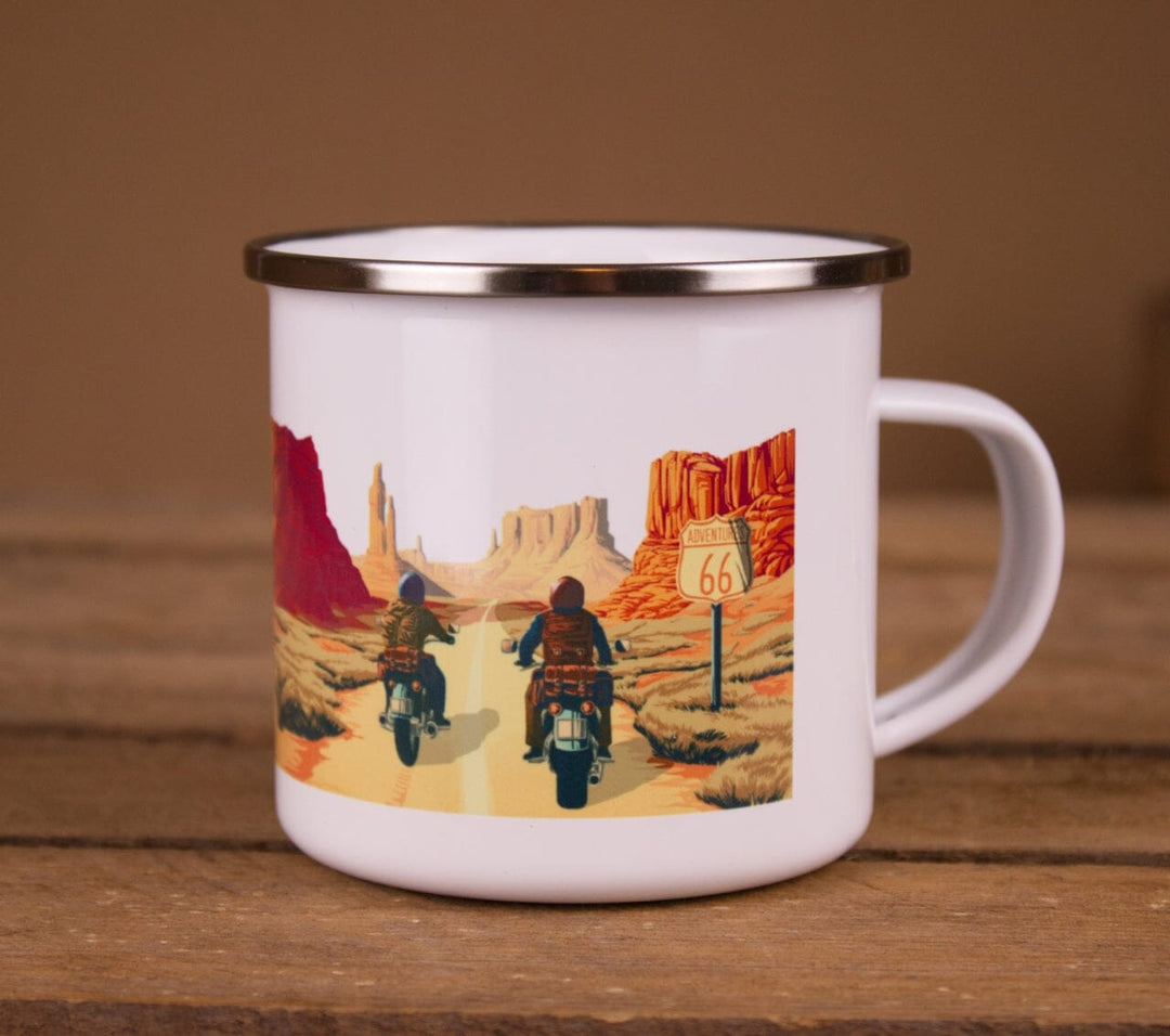 Mug en métal - Moto accessoire de voyage Aventura 