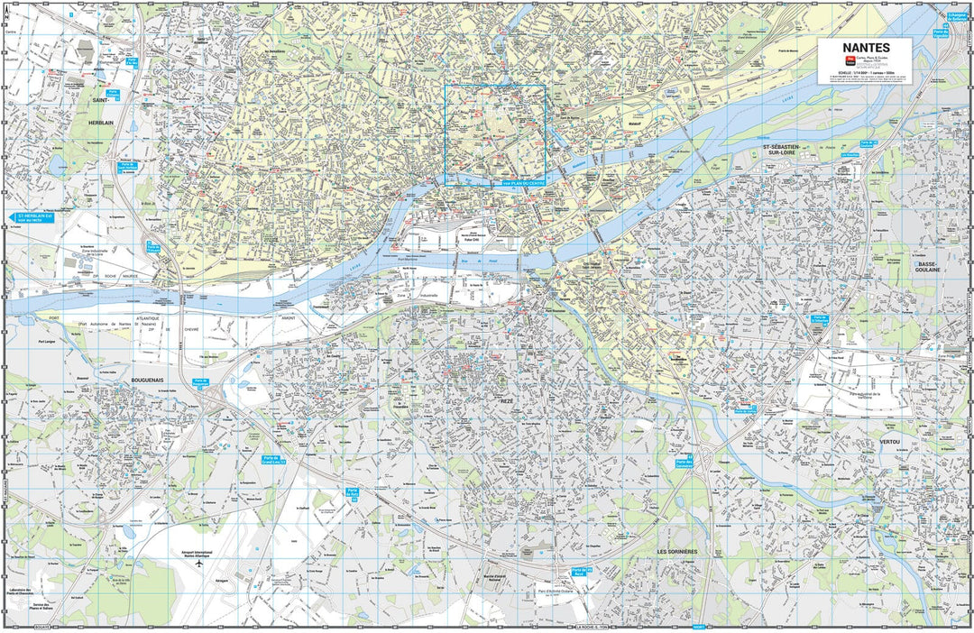 Nantes - Plan de ville grand format | Blay Foldex carte pliée Blay Foldex 