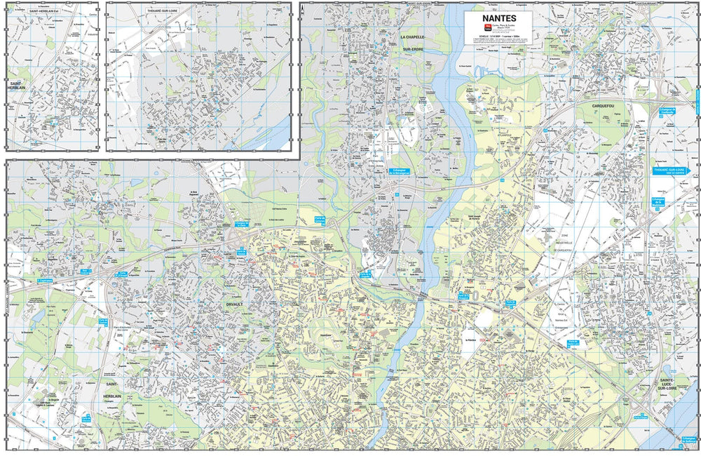Nantes - Plan de ville grand format | Blay Foldex carte pliée Blay Foldex 