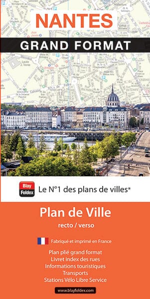 Nantes - Plan de ville grand format | Blay Foldex carte pliée Blay Foldex 