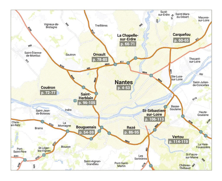 Nantes – Plan de ville pratique | Blay Foldex carte pliée Blay Foldex 
