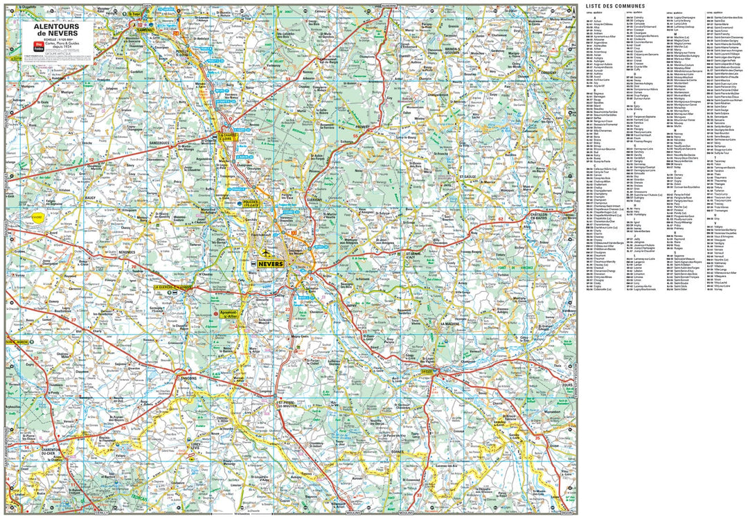 Nevers, Nièvre - Plan de ville | Blay Foldex carte pliée Blay Foldex 