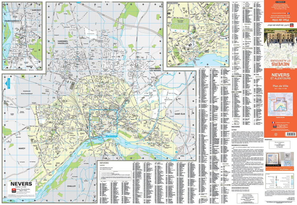 Nevers, Nièvre - Plan de ville | Blay Foldex carte pliée Blay Foldex 
