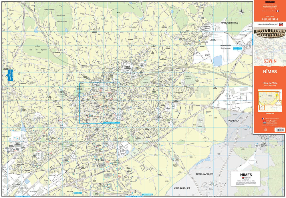 Nîmes, Gard - Plan de ville | Blay Foldex carte pliée Blay Foldex 