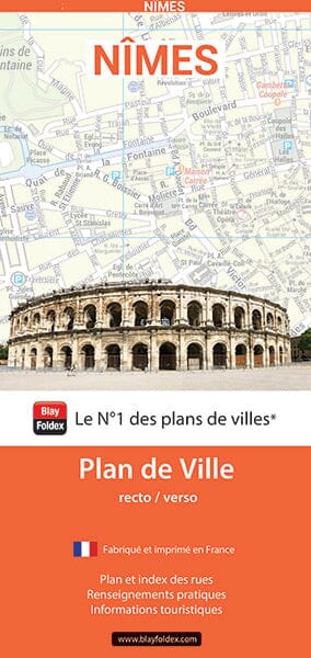 Nîmes, Gard - Plan de ville | Blay Foldex carte pliée Blay Foldex 