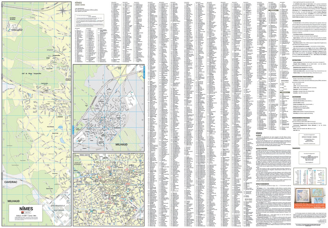 Nîmes, Gard - Plan de ville | Blay Foldex carte pliée Blay Foldex 