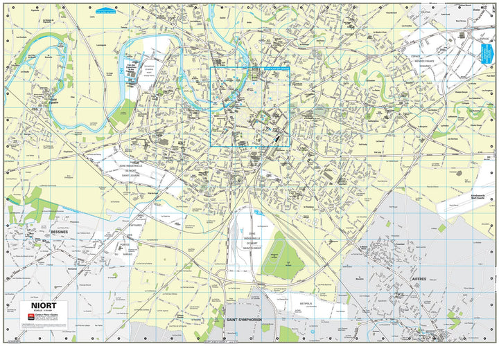 Niort, Deux Sèvres - Plan de ville | Blay Foldex carte pliée Blay Foldex 