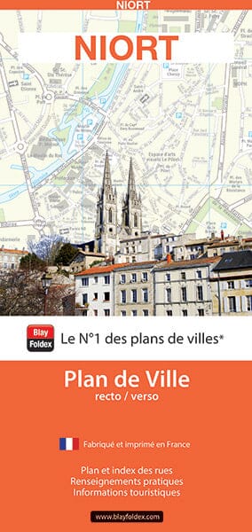 Niort, Deux Sèvres - Plan de ville | Blay Foldex carte pliée Blay Foldex 