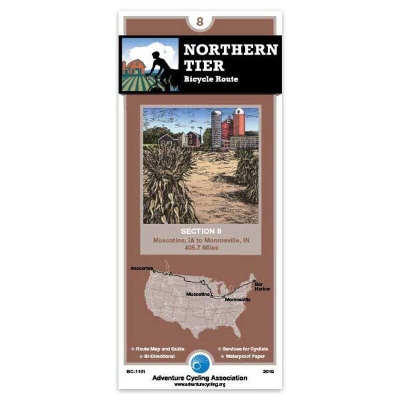 Northern Tier - Bicycle Route Section 8 | Adventure Cycling Association carte pliée Adventure Cycling Association 