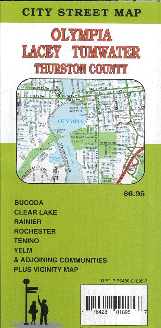 Olympia - Lacey - Tumwater et le comté de Thurston (Washington) | GM Johnson carte pliée GM Johnson 