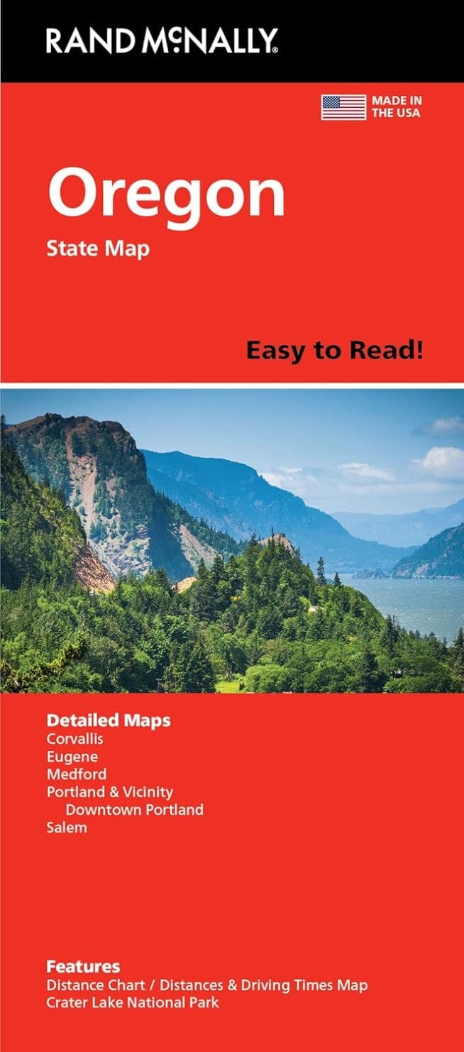 Oregon, carte facile à lire | Rand McNally carte pliée Rand McNally 