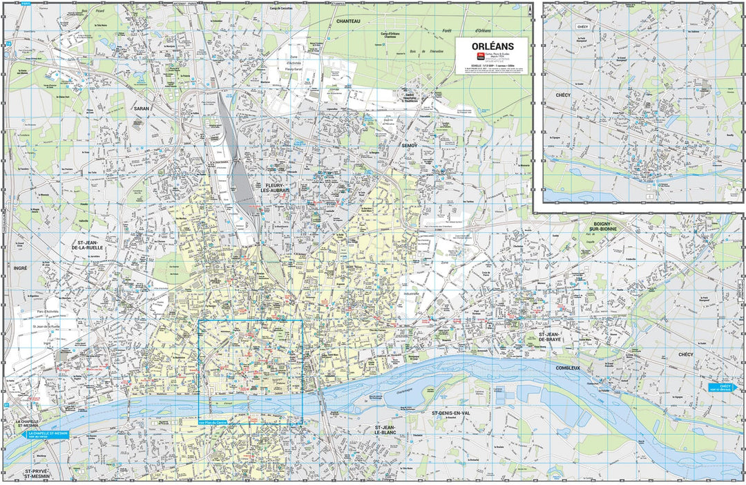 Orléans - Plan de ville grand format | Blay Foldex carte pliée Blay Foldex 