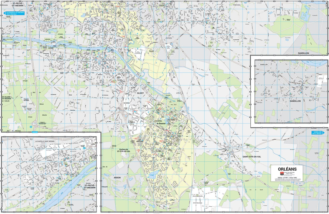 Orléans - Plan de ville grand format | Blay Foldex carte pliée Blay Foldex 