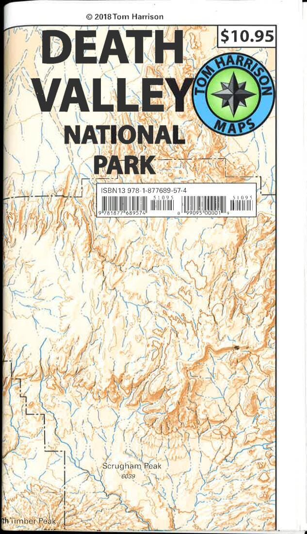 Parc national de la Vallée de la Mort, Californie | Tom Harrison Maps carte pliée Tom Harrison Maps 