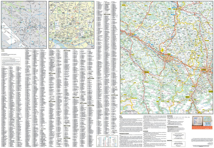 Pau, Pyrénées-Atlantiques - Plan de ville | Blay Foldex carte pliée Blay Foldex 
