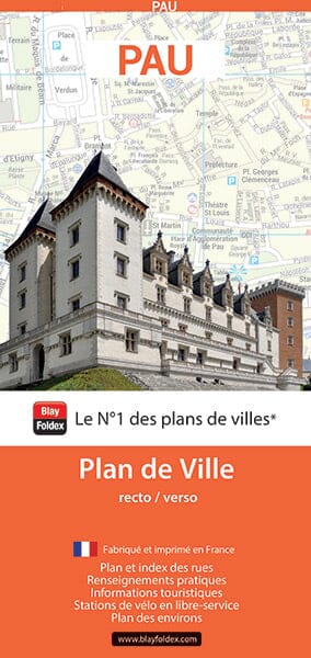 Pau, Pyrénées-Atlantiques - Plan de ville | Blay Foldex carte pliée Blay Foldex 