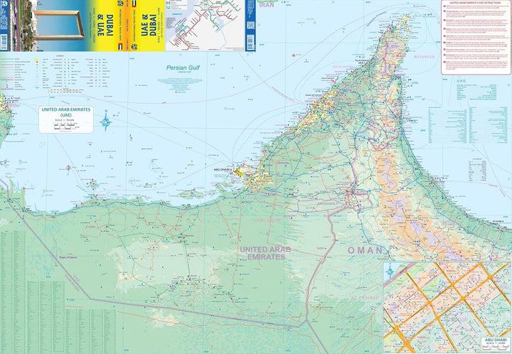 Plan de Dubai & Carte des Emirats Arabes Unis & Oman | ITM carte pliée ITM 