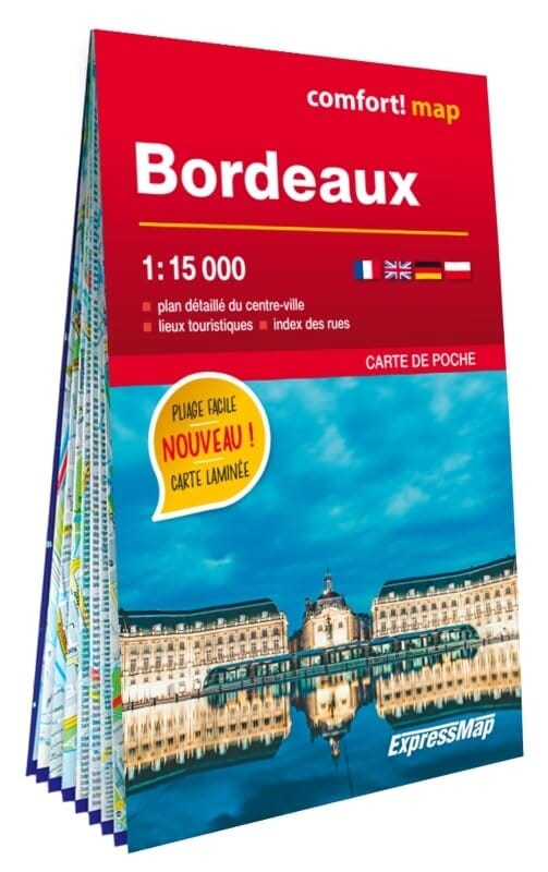 Plan de poche plastifié - Bordeaux mini | Express Map carte pliée Express Map 