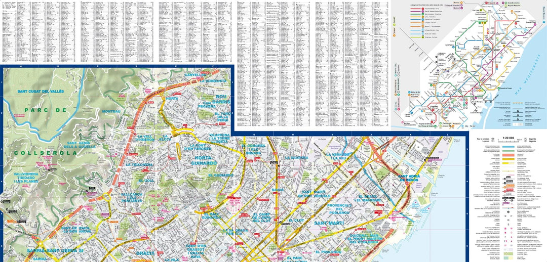 Plan de poche plastifié (mini) - Barcelone | Express Map carte pliée Express Map 
