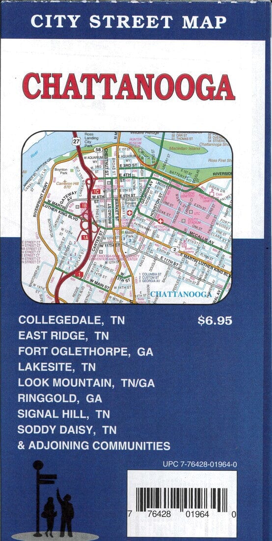 Plan de ville - Chattanooga (Tennessee) | GM Johnson carte pliée GM Johnson 