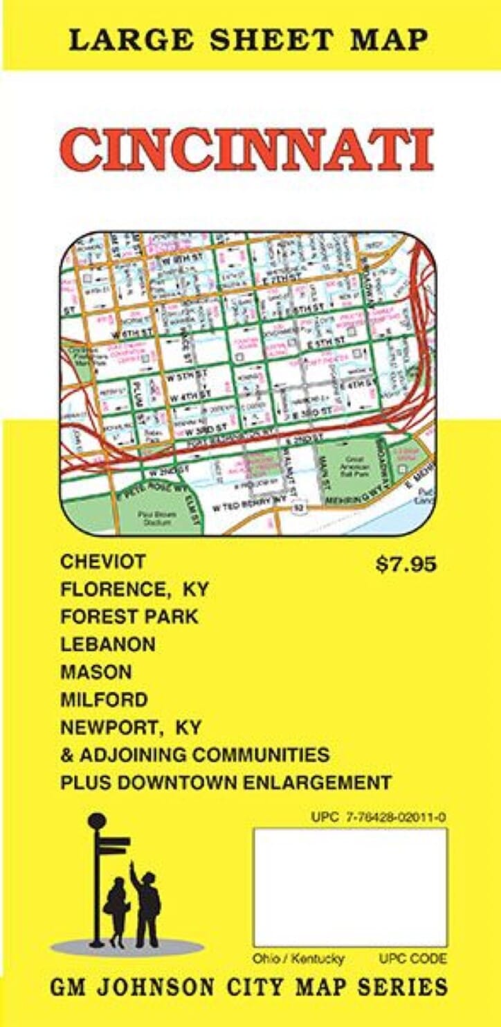 Plan de ville - Cincinnati (Ohio) | GM Johnson carte pliée GM Johnson 