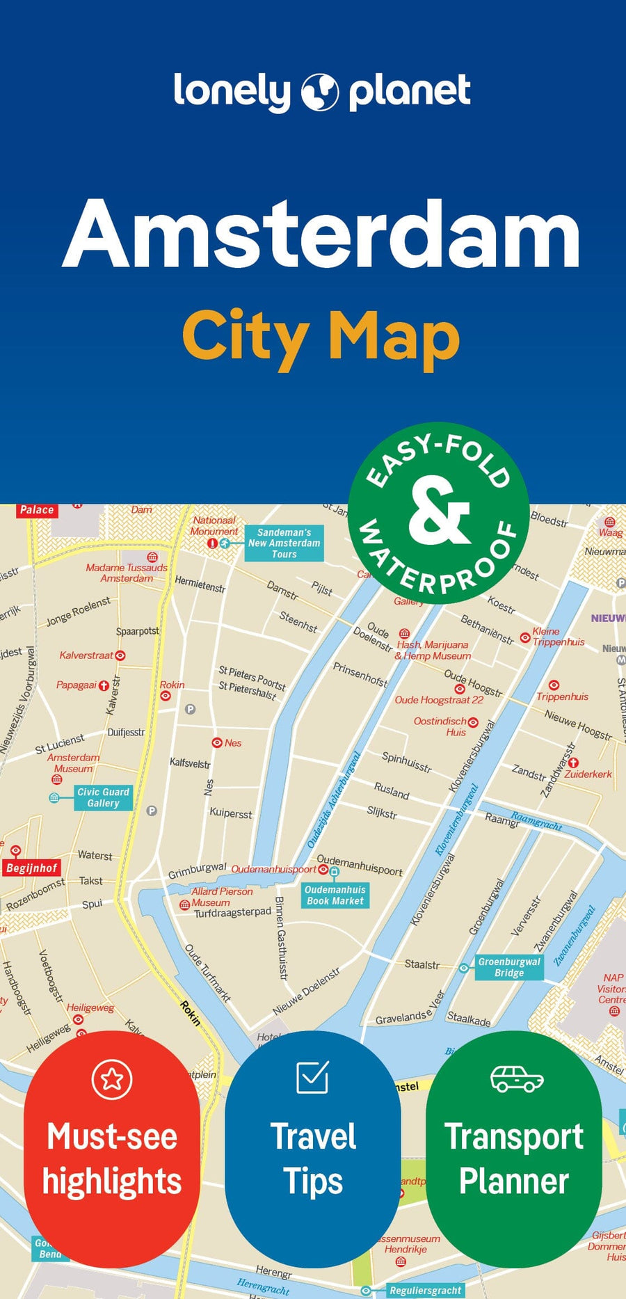 Plan de ville (en anglais) - Amsterdam | Lonely Planet carte pliée Lonely Planet EN 