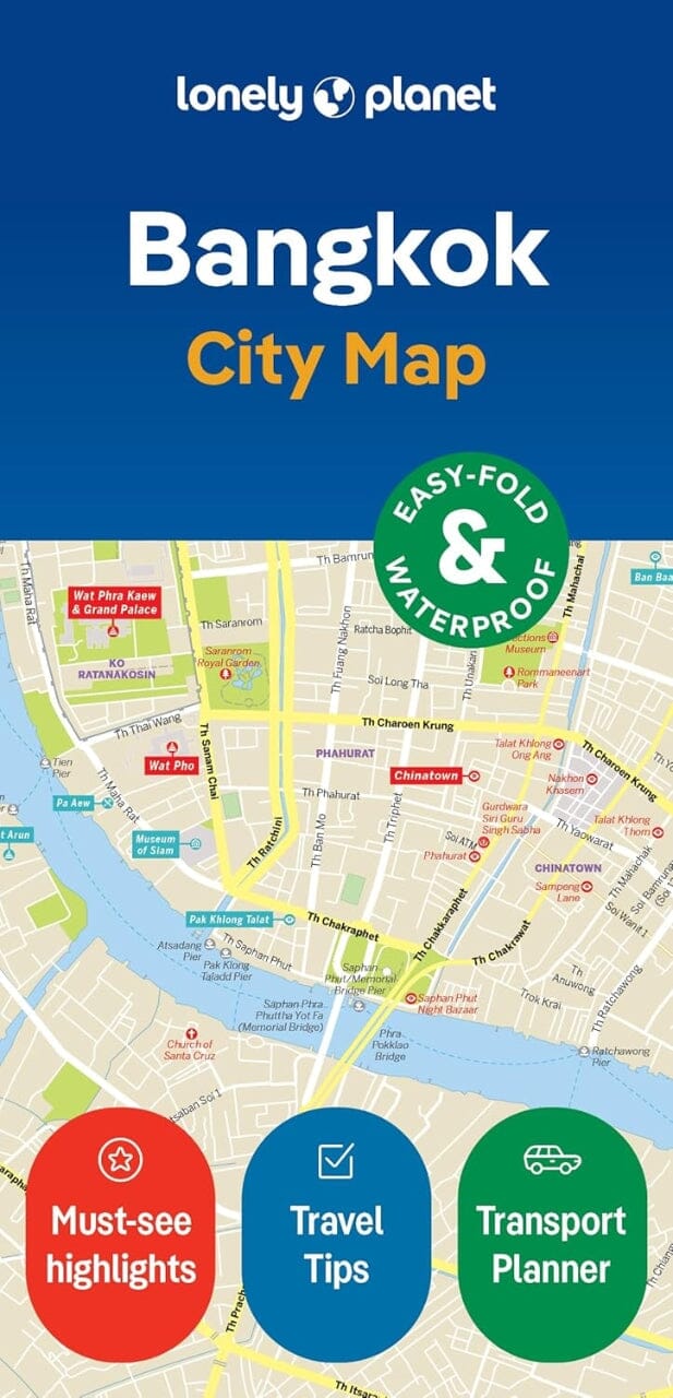 Plan de ville (en anglais) - Bangkok | Lonely Planet carte pliée Lonely Planet EN 