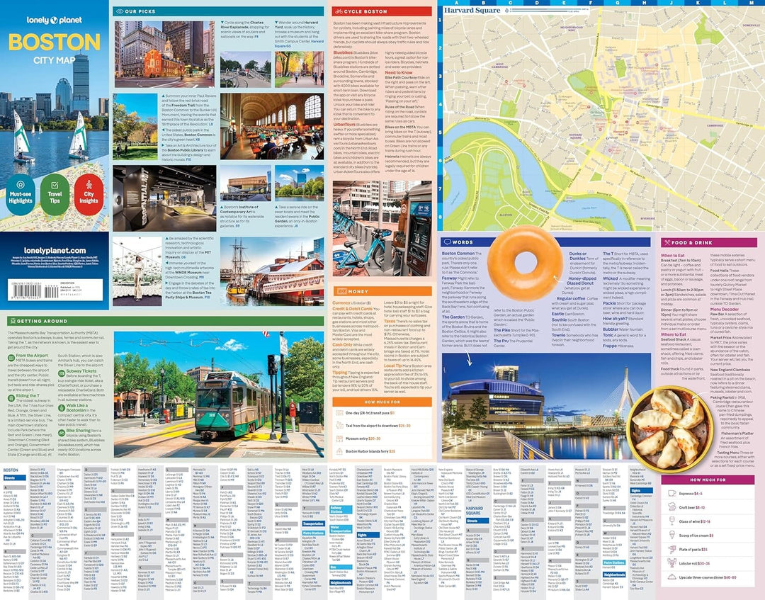 Plan de ville (en anglais) - Boston | Lonely Planet carte pliée Lonely Planet EN 