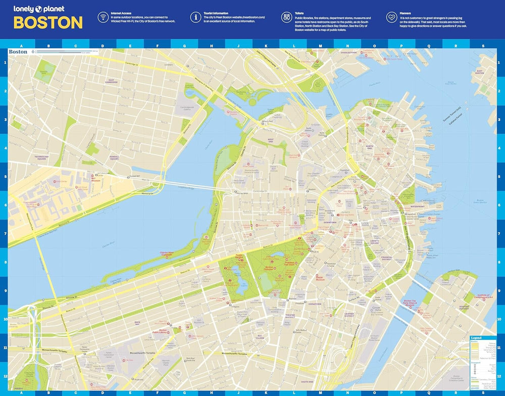 Plan de ville (en anglais) - Boston | Lonely Planet carte pliée Lonely Planet EN 