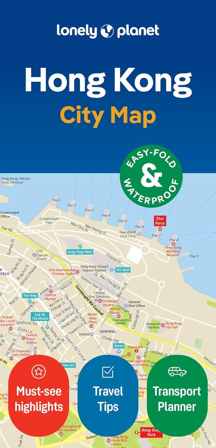 Plan de ville (en anglais) - Hong Kong | Lonely Planet carte pliée Lonely Planet EN 