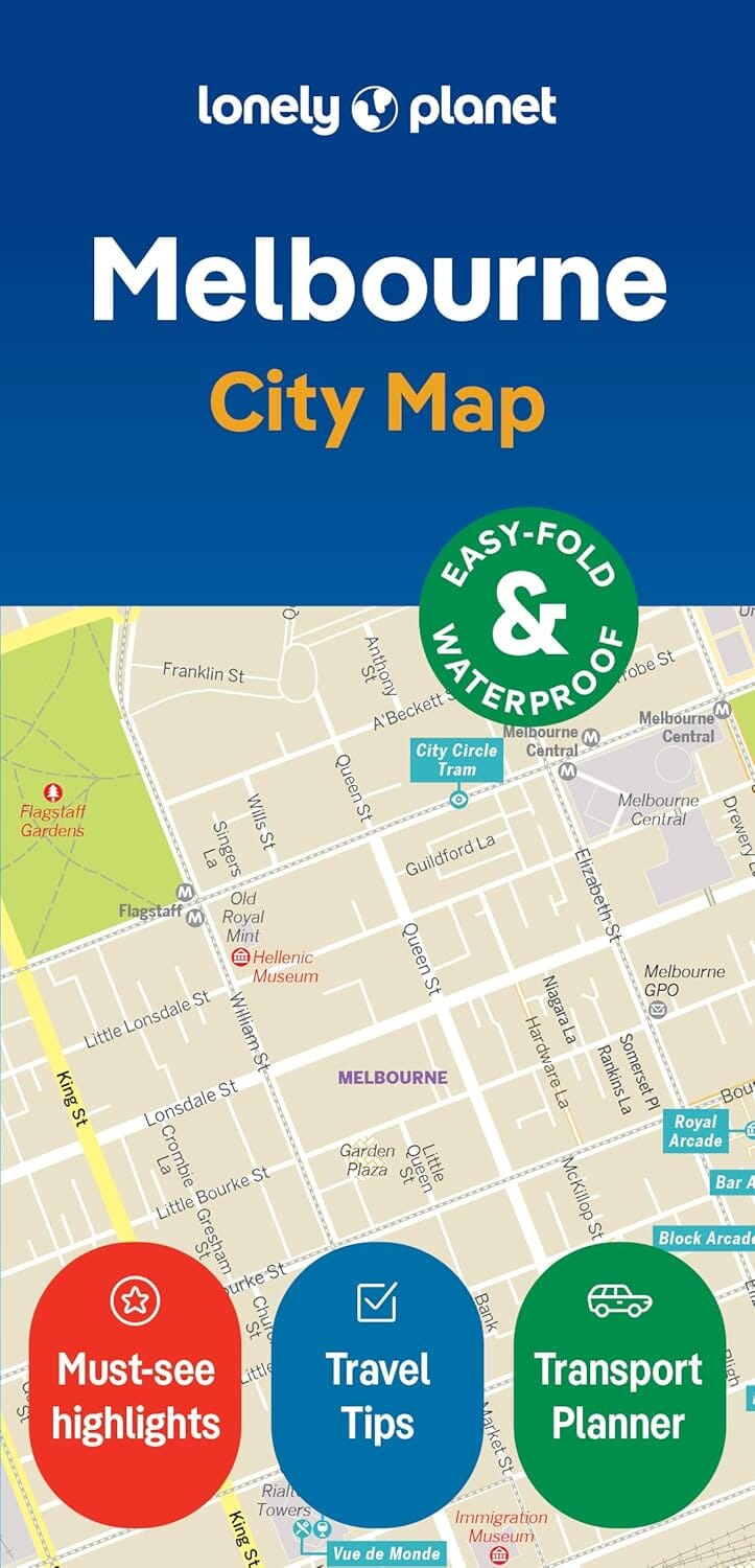 Plan de ville (en anglais) - Melbourne | Lonely Planet carte pliée Lonely Planet EN 