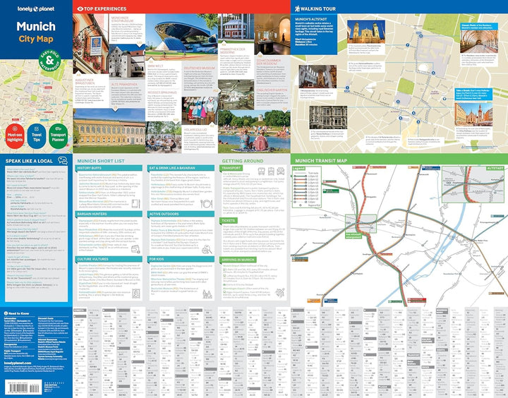 Plan de ville (en anglais) - Munich | Lonely Planet carte pliée Lonely Planet EN 