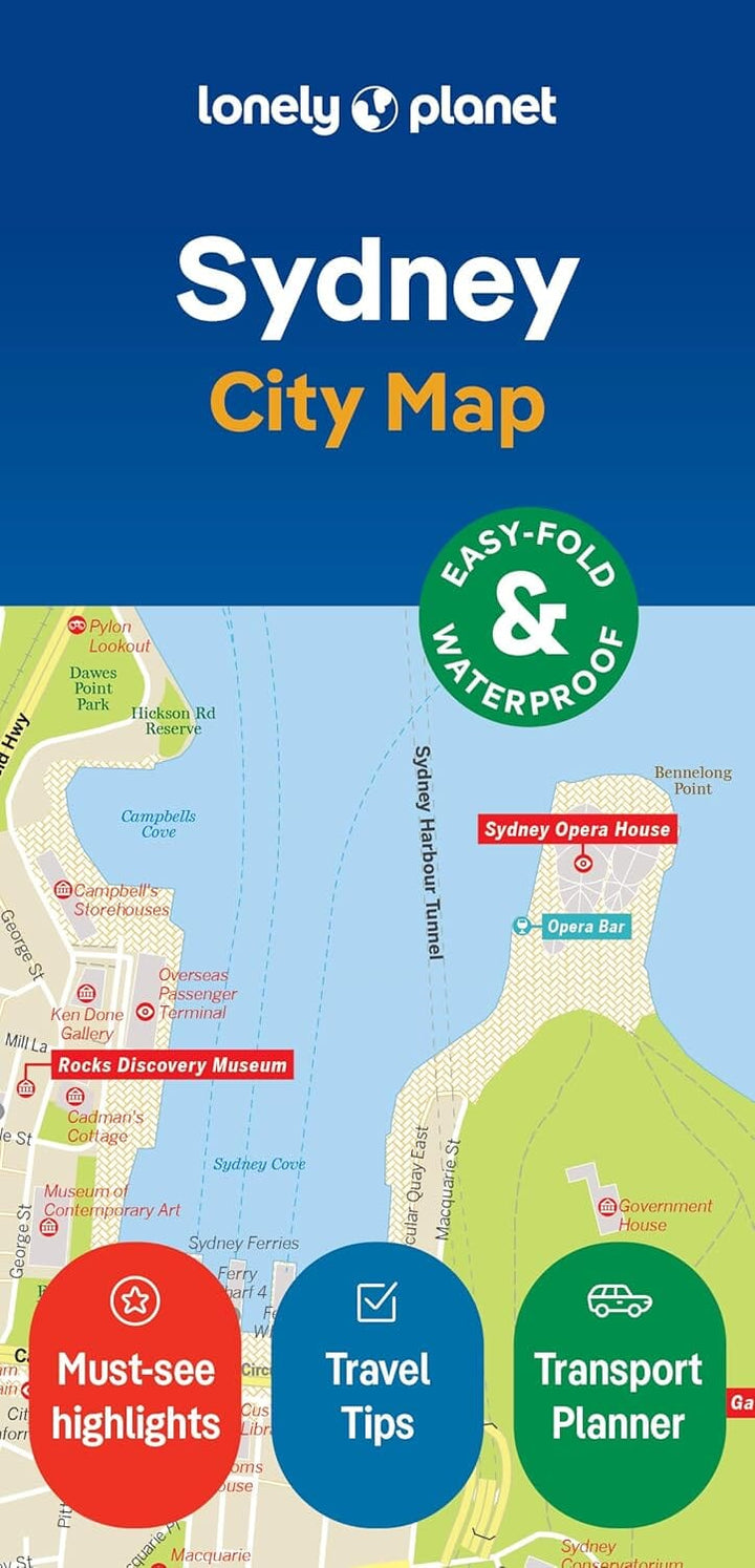 Plan de ville (en anglais) - Sydney | Lonely Planet carte pliée Lonely Planet EN 