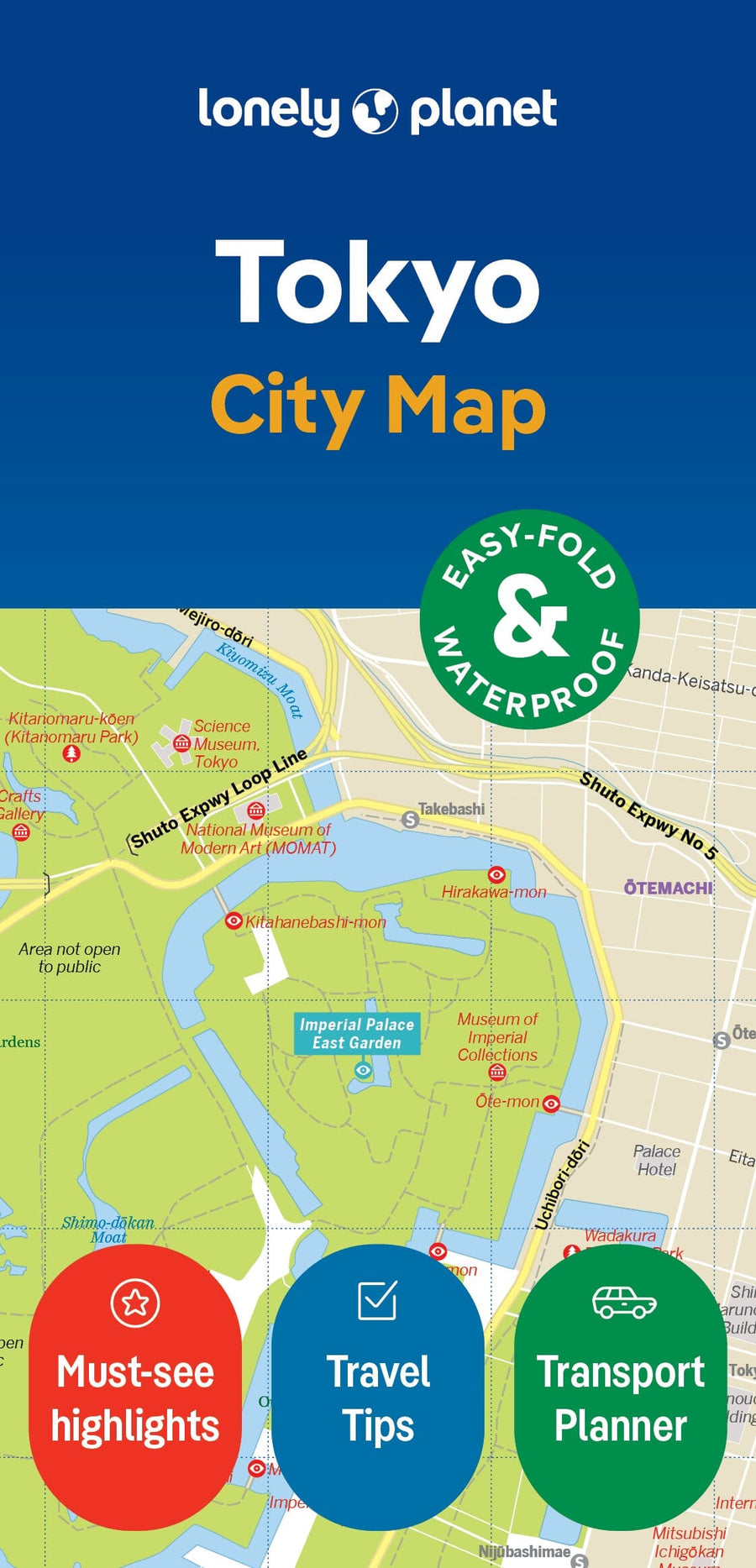 Plan de ville (en anglais) - Tokyo | Lonely Planet carte pliée Lonely Planet EN 