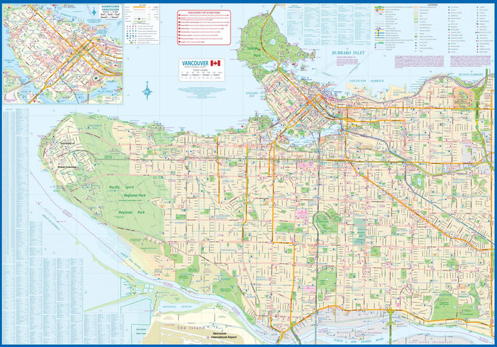Plan détaillé - Burnaby & Vancouver | ITM carte pliée ITM 