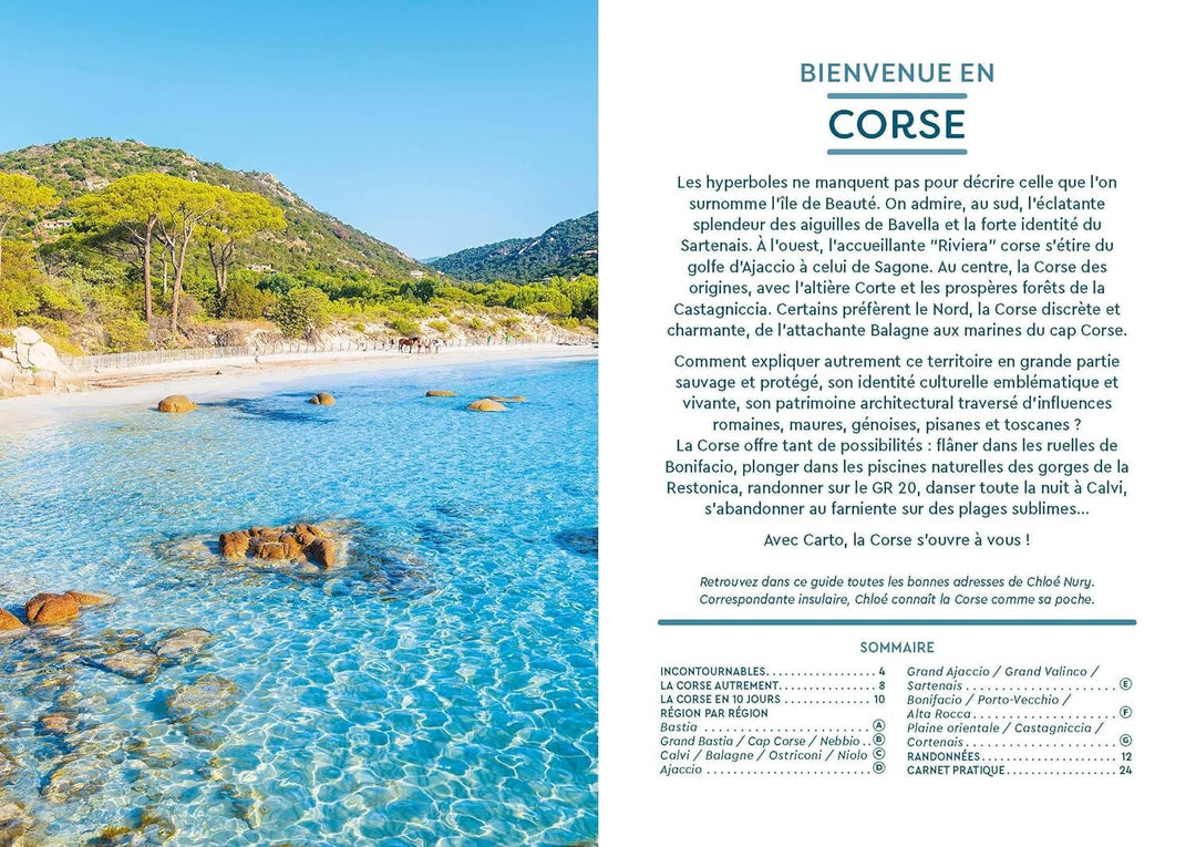 Plan détaillé - Corse - Édition 2024 | Cartoville carte pliée Gallimard 