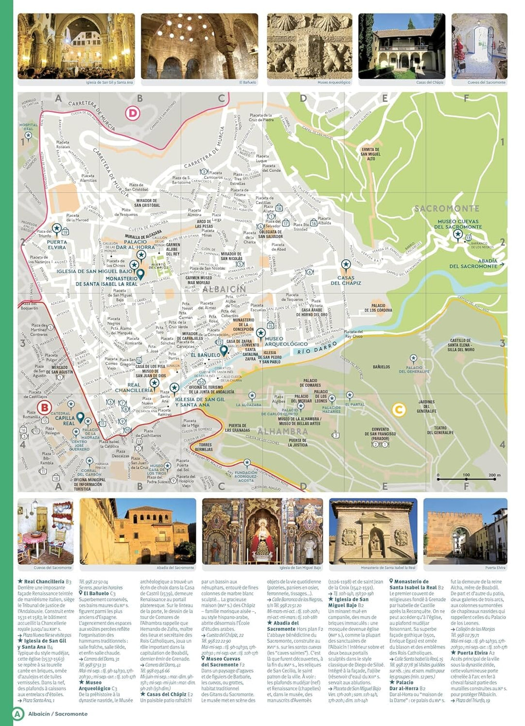 Plan détaillé - Grenade | Cartoville carte pliée Gallimard 