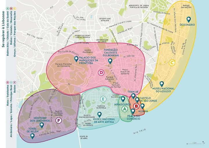 Plan détaillé - Lisbonne 2024/25 | Cartoville carte pliée Gallimard 
